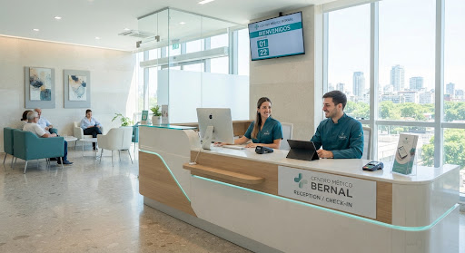 Recepción de un centro médico